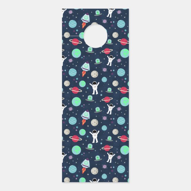 Space Pattern illustration Door Hanger (Front)