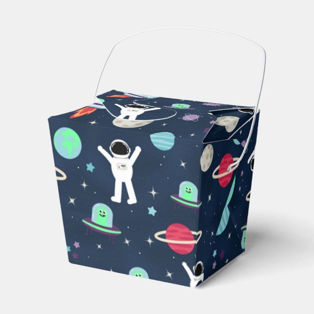 Space Pattern illustration Favor Box (Front Side)
