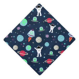Space Pattern illustration Graduation Cap Topper