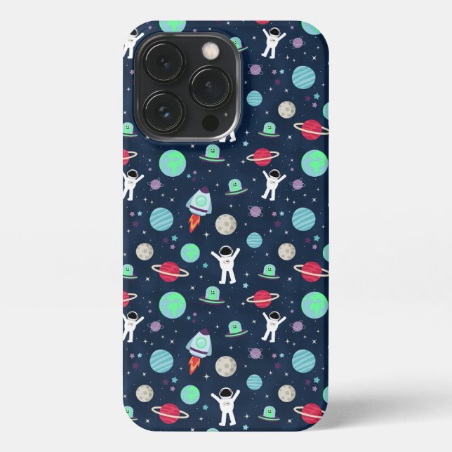 Space Pattern illustration iPhone Case (Back)