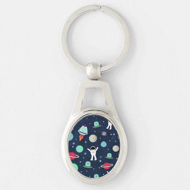 Space Pattern illustration Keychain (Front)