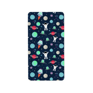 Space Pattern illustration Label