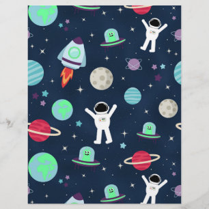 Space Pattern illustration Letterhead