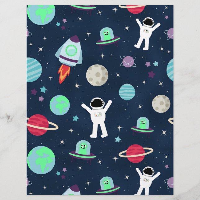Space Pattern illustration Letterhead (Front)