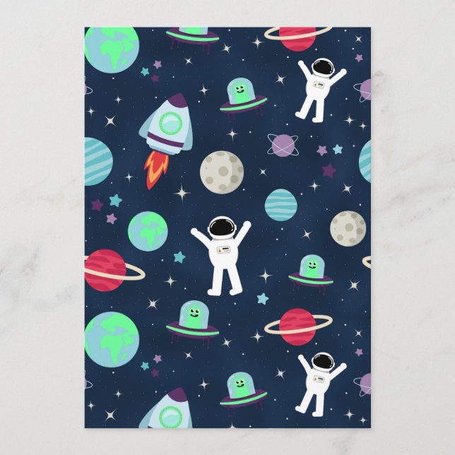 Space Pattern illustration Menu (Front)