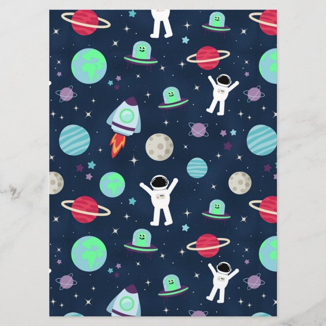Space Pattern illustration Menu (Front)