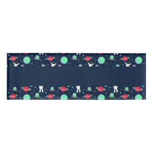 Space Pattern illustration Name Tag