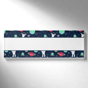Space Pattern illustration Name Tag