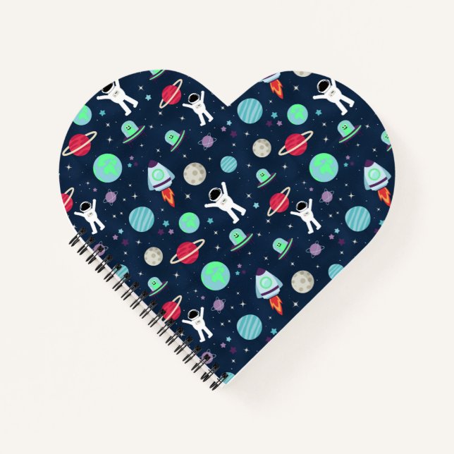 Space Pattern illustration Notebook (Front)