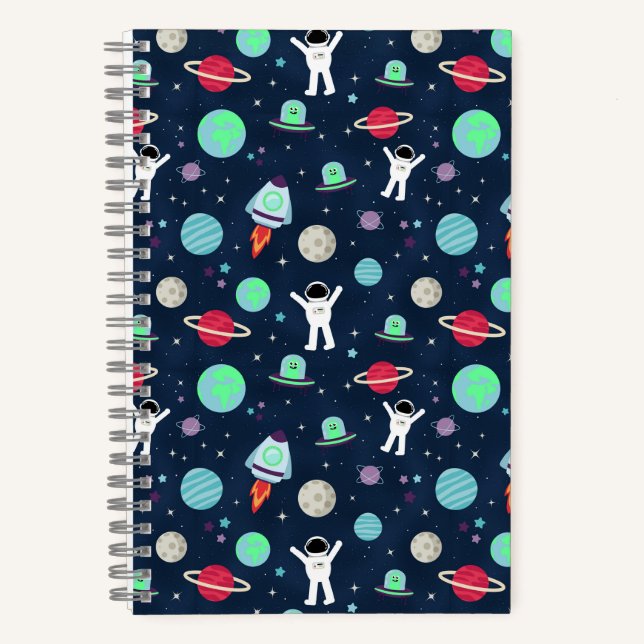 Space Pattern illustration Notebook (Front)