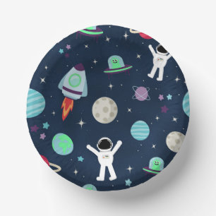 Space Pattern illustration Paper Plate