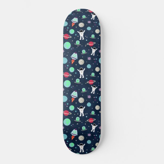 Space Pattern illustration Skateboard (Front)