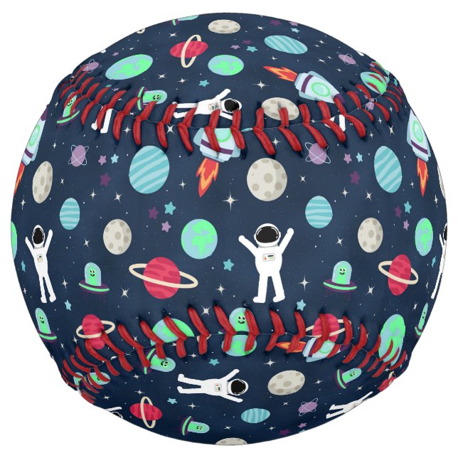 Space Pattern illustration Softball (Front)