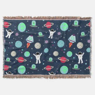 Space Pattern illustration Throw Blanket