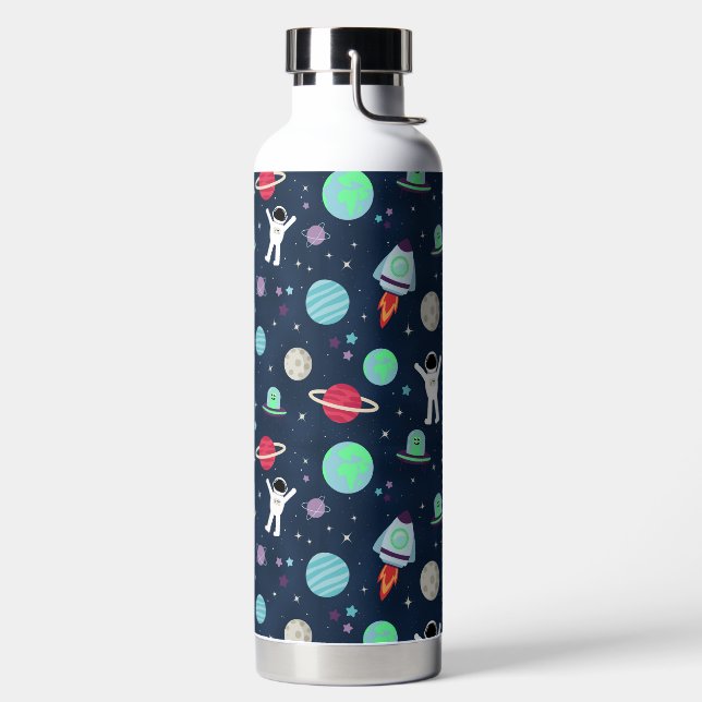 Space Pattern illustration Water Bottle (Left)
