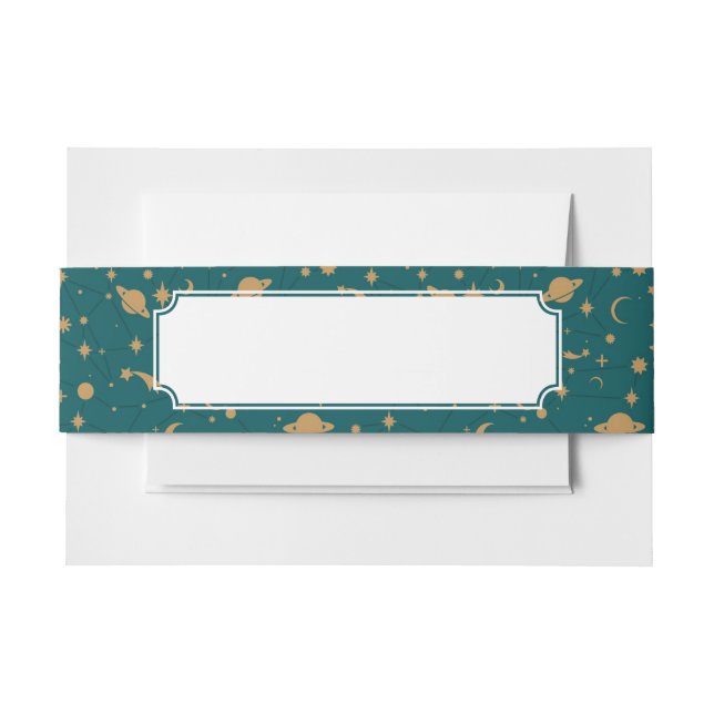 Space pattern invitation belly band (Front Example)