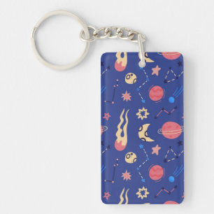 Space pattern keychain