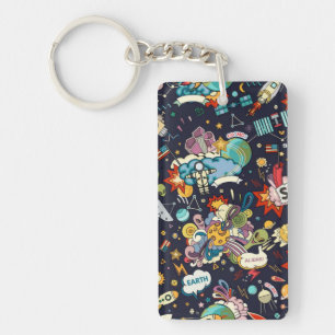 Space pattern keychain