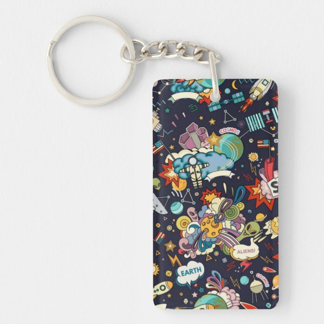 Space pattern keychain (Front)