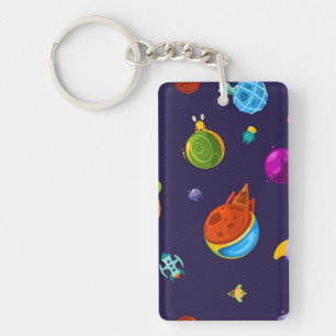 Space pattern keychain