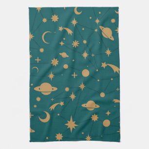 Space pattern kitchen towel