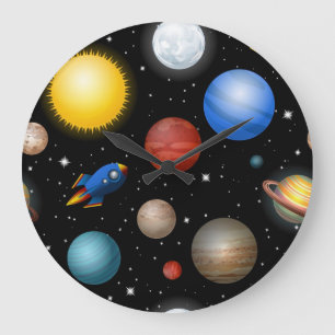 Space pattern large clock