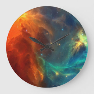 Space pattern large clock