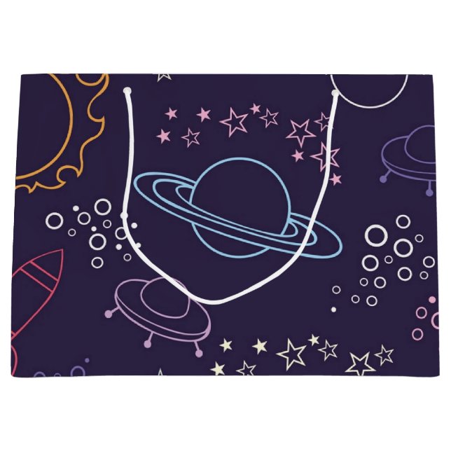 Space pattern large gift bag (Front)