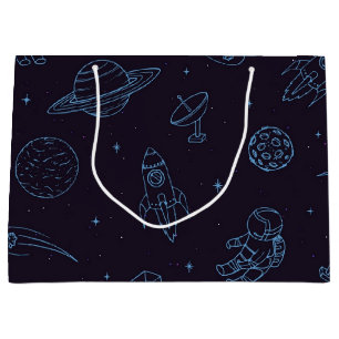 Space pattern large gift bag