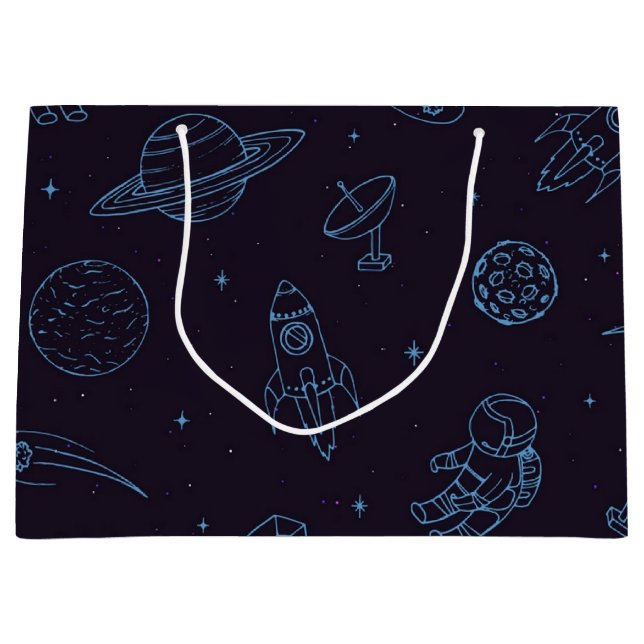 Space pattern large gift bag (Front)