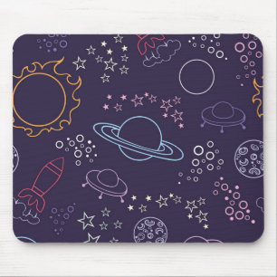 Space pattern mouse pad