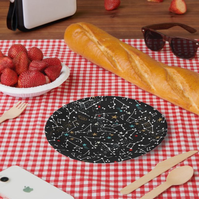 Space Pattern  Paper Plate (Picnic)