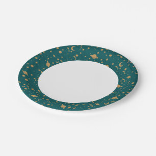 Space pattern paper plate