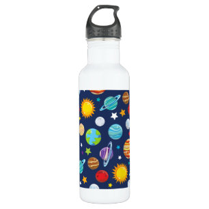 Space Pattern, Planets, Stars, Cosmos, Galaxy 710 Ml Water Bottle