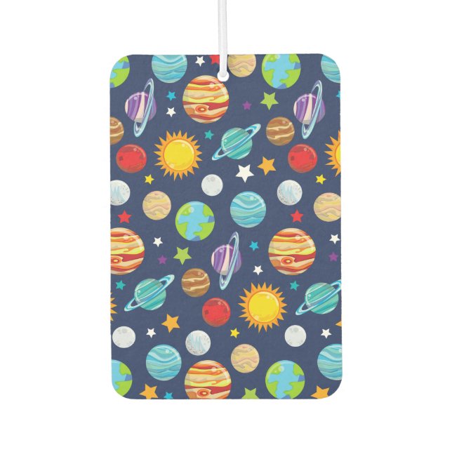 Space Pattern, Planets, Stars, Cosmos, Galaxy Air Freshener (Front)