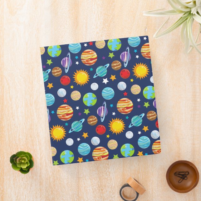 Space Pattern, Planets, Stars, Cosmos, Galaxy Binder (In Situ)