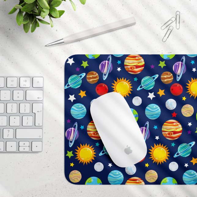 Space Pattern, Planets, Stars, Cosmos, Galaxy Mouse Pad (Creator Uploaded)