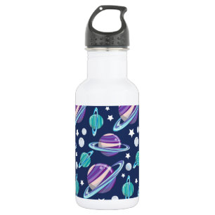 Space Pattern, Planets, Stars, Galaxy, Cosmos 532 Ml Water Bottle