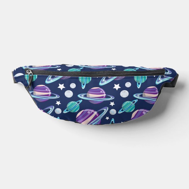 Space Pattern, Planets, Stars, Galaxy, Cosmos Fanny Pack (Lay Down)
