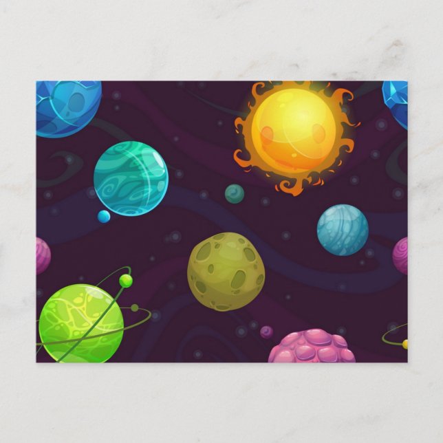 Space pattern postcard (Front)
