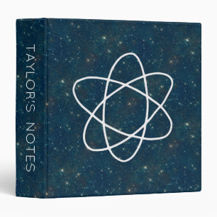 Space Pattern Science Galaxy School Personalized Binder