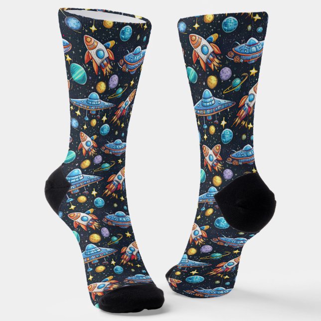 Space Pattern Socks (Angled)