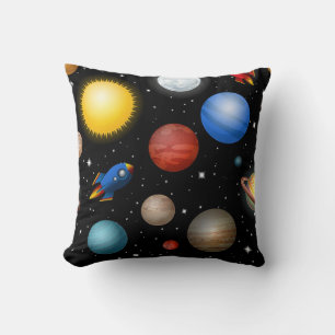 Space pattern throw pillow