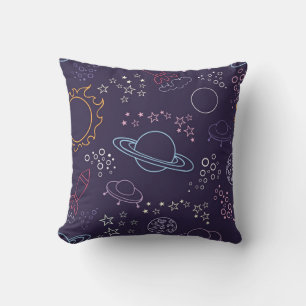 Space pattern throw pillow