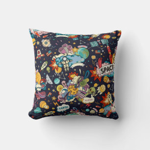 Space pattern throw pillow