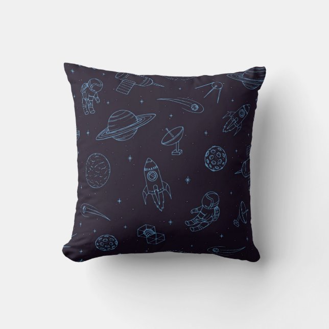 Space pattern throw pillow (Front)