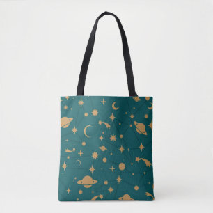 Space pattern tote bag