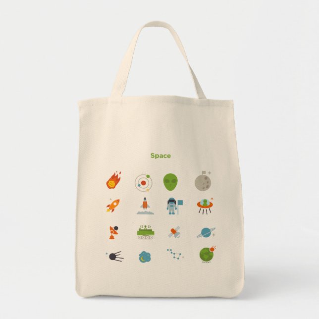 Space Pattern Tote Bag (Front)