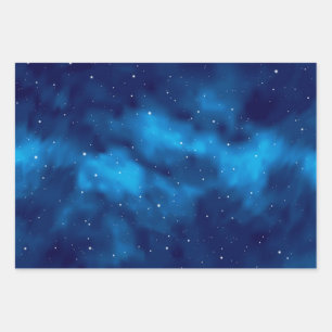 Space pattern wrapping paper sheet