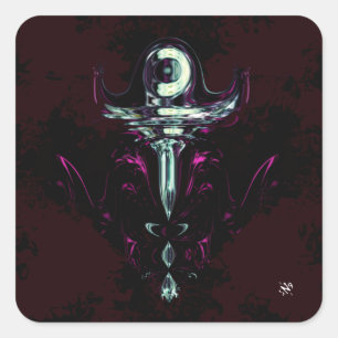 Space pawn v1 square sticker